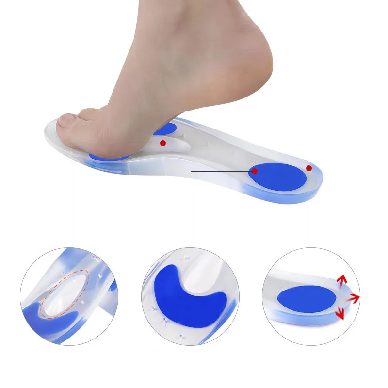 Paire de semelles en silicone souple coussinet complet pour les pieds