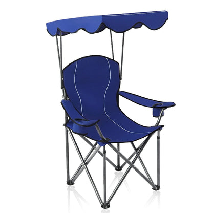 Chaise Longue Pliable Avec Porte Goblet Et Ombrelle