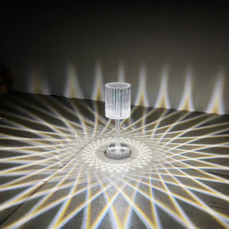 Veilleuse en cristal avec télécommande tactile USB