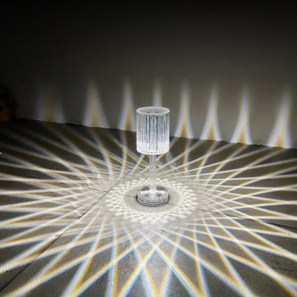 Veilleuse en cristal avec télécommande tactile USB