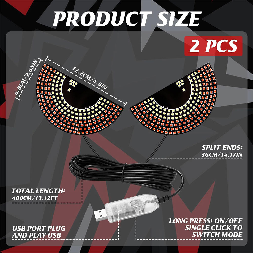 Feux de Voiture à LED Dynamiques Devil Eyes pour Pare-brise Arrière