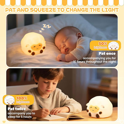 Veilleuse Mouton pour Enfants Lampe LED souple et rechargeable – مصباح سيليكون لغرف الأطفال