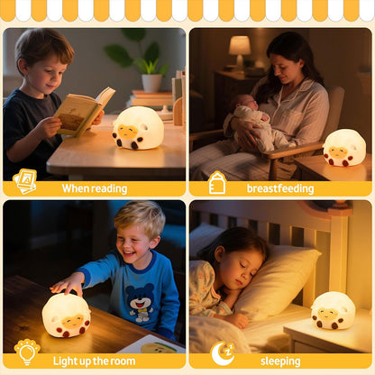 Veilleuse Mouton pour Enfants Lampe LED souple et rechargeable – مصباح سيليكون لغرف الأطفال