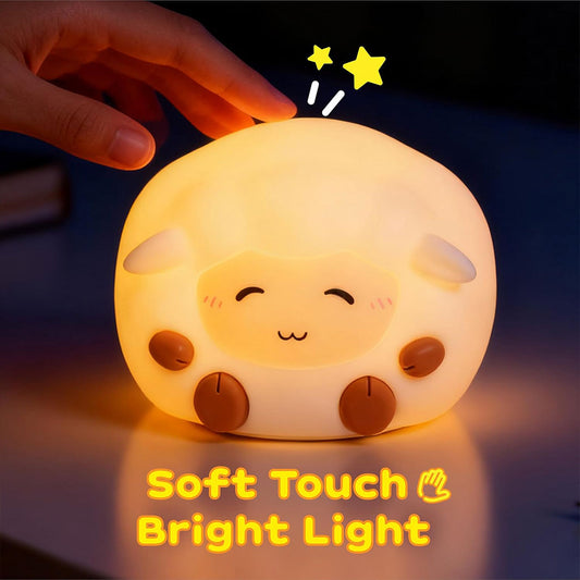 Veilleuse Mouton pour Enfants Lampe LED souple et rechargeable – مصباح سيليكون لغرف الأطفال - تنزوت