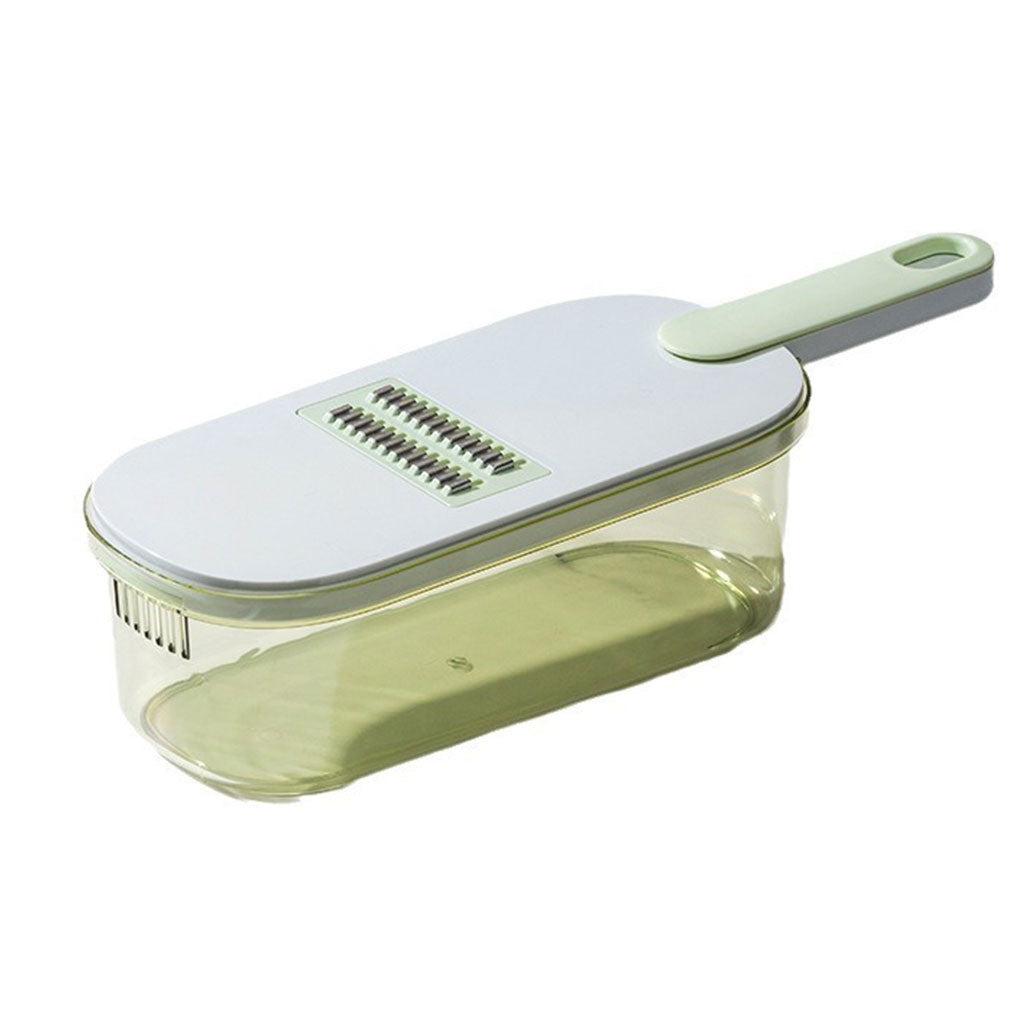 Mandoline à légumes professionnelle avec 5 lames et récipient – قطاعة خضر في المطبخ