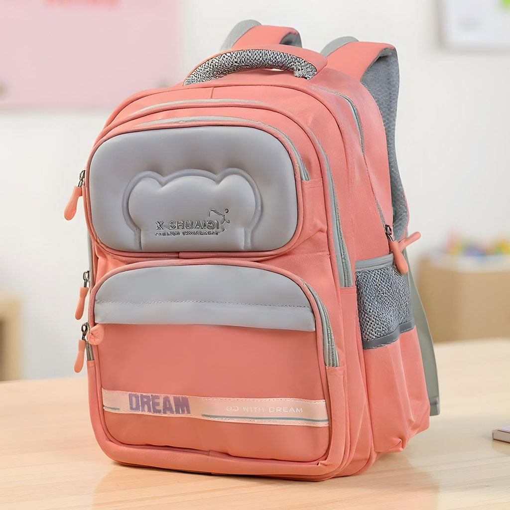 Sac à Dos Scolaire Orthopédique pour Enfants X-SHUAIQI Rose – محفظة مدرسية للأطفال وردي تنزوت
