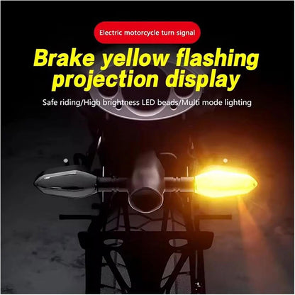 Clignotants LED pour moto avec Projection couleur et 27 modes de Signal – إشارة دراجات نارية ملونة