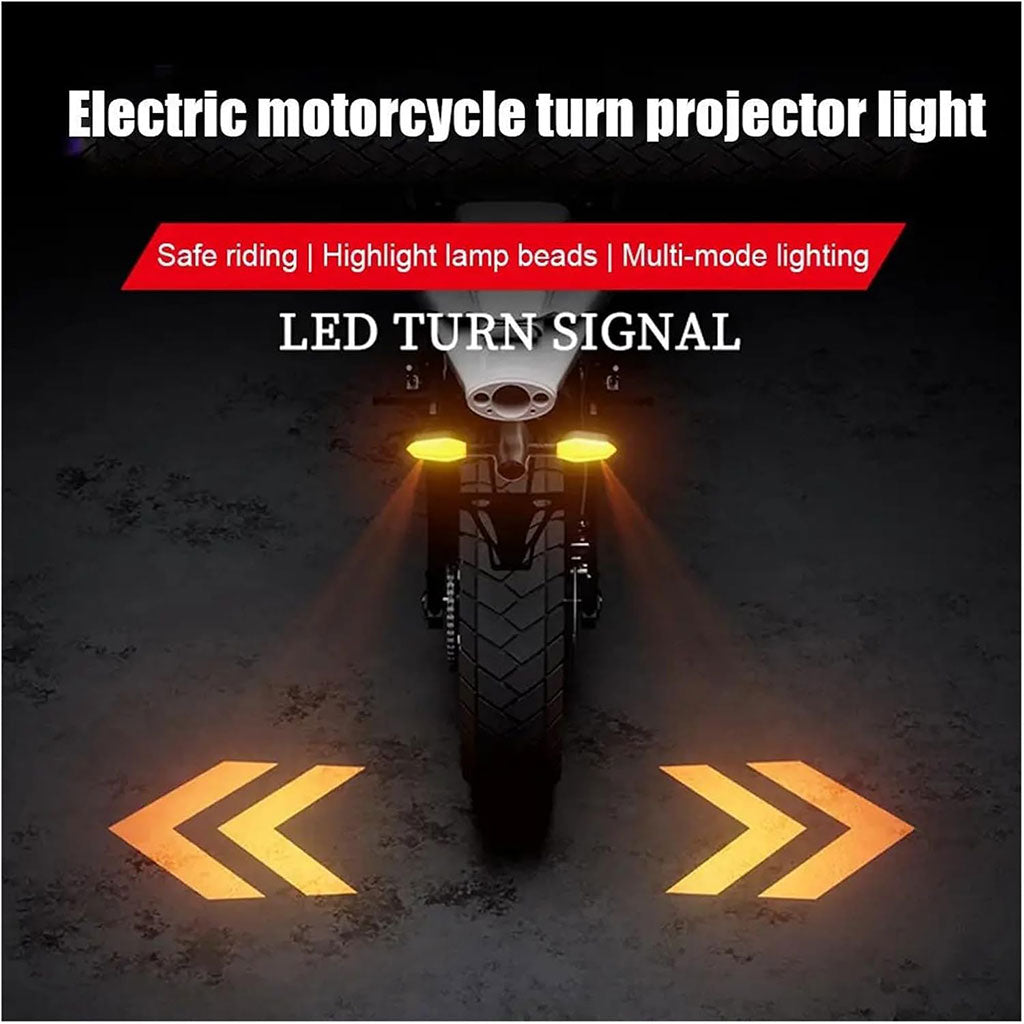 Clignotants LED pour moto avec Projection couleur et 27 modes de Signal – إشارة دراجات نارية ملونة