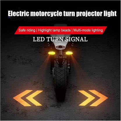 Clignotants LED pour moto avec Projection couleur et 27 modes de Signal – إشارة دراجات نارية ملونة