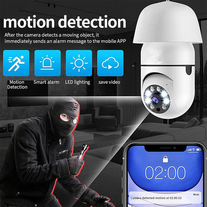 Caméra à ampoule Wi-Fi Vision Panoramique 1080p – كاميرة مراقبة وايفاي