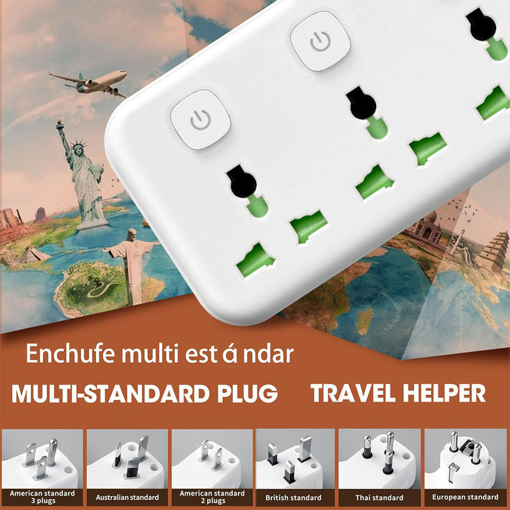 Multiprise Murale LED avec 2 ports USB-A et 1 port USB-C (charge rapide) – مقبس طاقة مقبس طاقة مع منافذ شحن