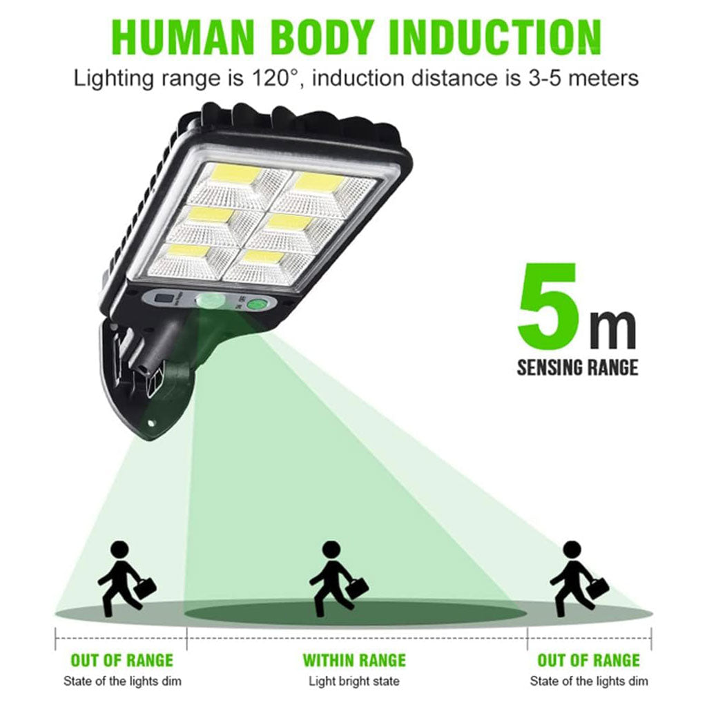 Lampadaires solaires à LED d’extérieur avec détecteur de mouvements – مصباح خارجي يعمل بالطاقة الشمسية