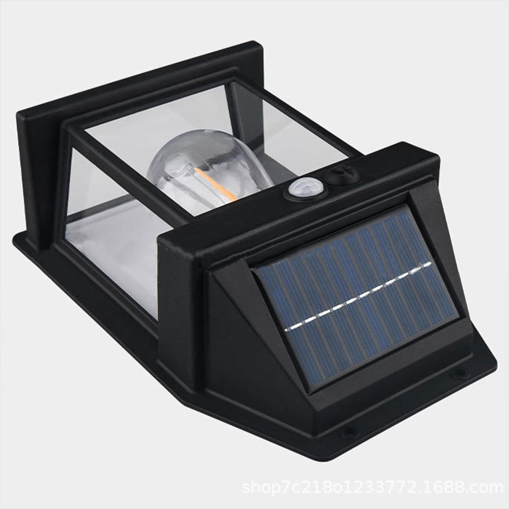 Applique Murale Solaire en Tungstène avec Détecteur de Mouvement Intelligent, 3 Modes