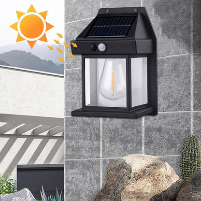 Applique Murale Solaire en Tungstène avec Détecteur de Mouvement Intelligent, 3 Modes