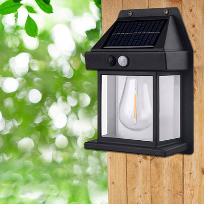 Applique Murale Solaire en Tungstène avec Détecteur de Mouvement Intelligent, 3 Modes