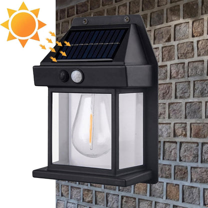 Applique Murale Solaire en Tungstène avec Détecteur de Mouvement Intelligent, 3 Modes