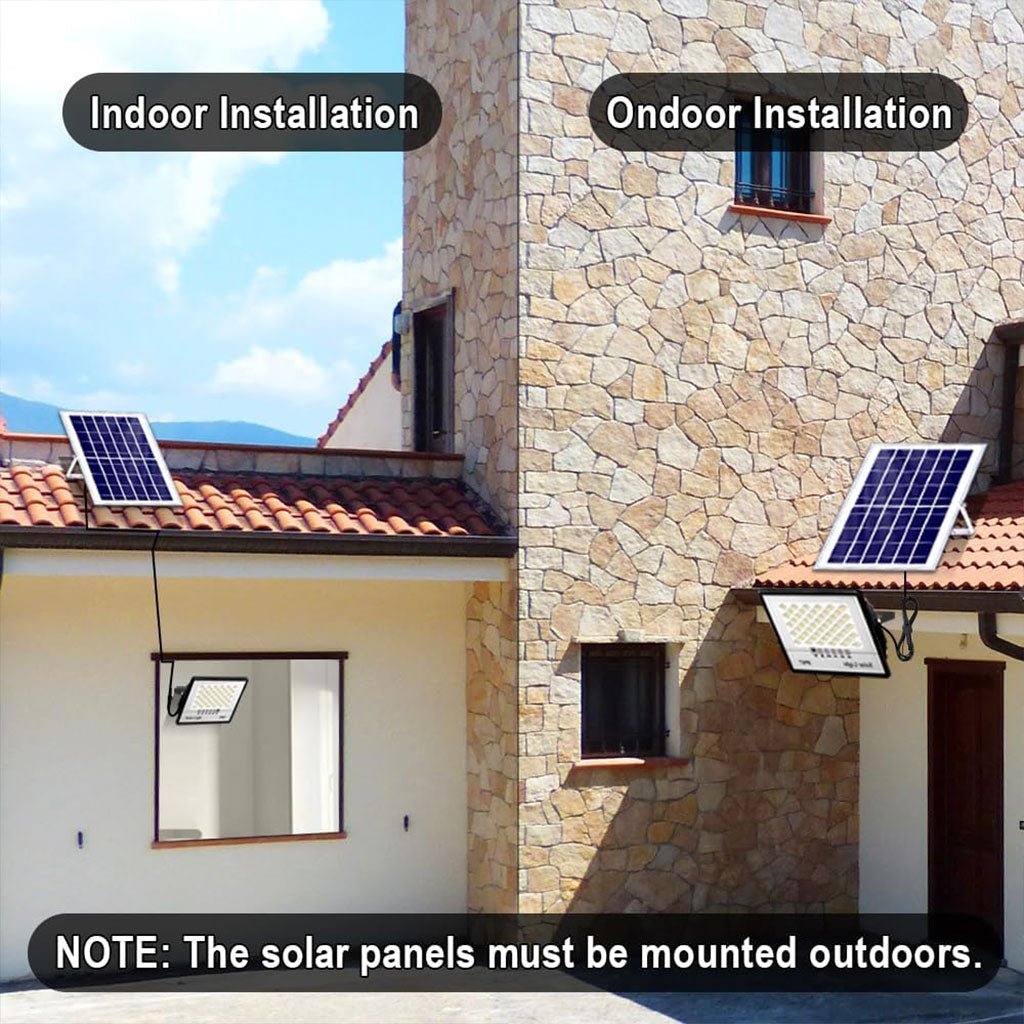 Lampadaire d’extérieur avec panneau solaire 60W étanches IP67 – مصباح خارج يعمل بالطاقة الشمسية