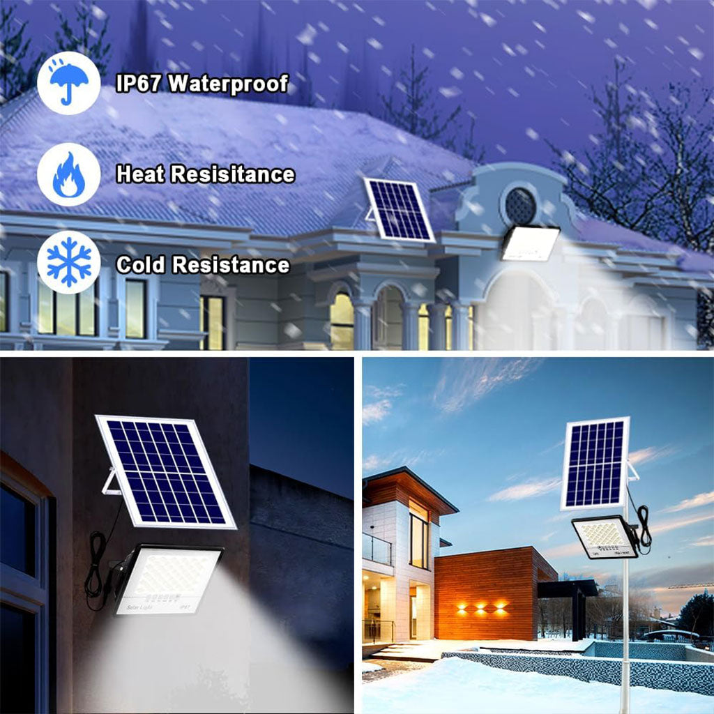 Lampadaire d’extérieur avec panneau solaire 60W étanches IP67 – مصباح خارج يعمل بالطاقة الشمسية