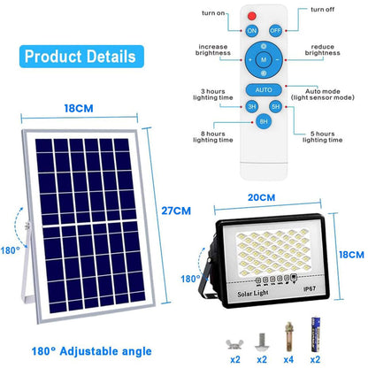 Lampadaire d’extérieur avec panneau solaire 60W étanches IP67 – مصباح خارج يعمل بالطاقة الشمسية
