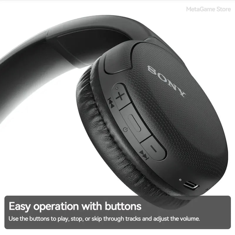 Sony Casque Bluetooth Original sans fil assistant vocal intégré, charge rapide, autonomie jusqu'à 35 heures WH-CH510