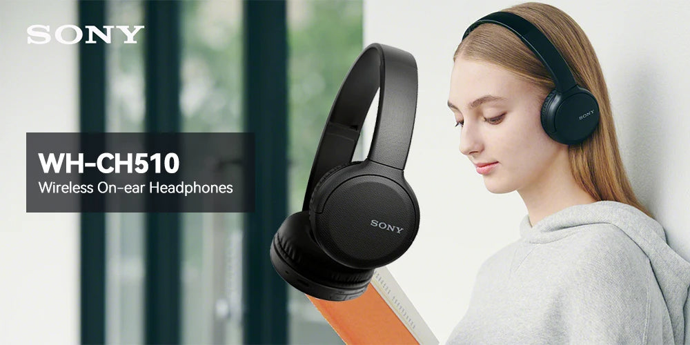 Sony Casque Bluetooth Original sans fil assistant vocal intégré, charge rapide, autonomie jusqu'à 35 heures WH-CH510