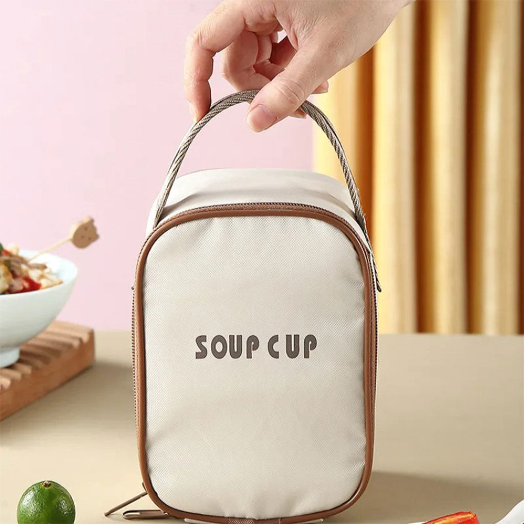Boîte à Déjeuner Portable pour Soupes avec Sac Isotherme – علبة طعام محمولة