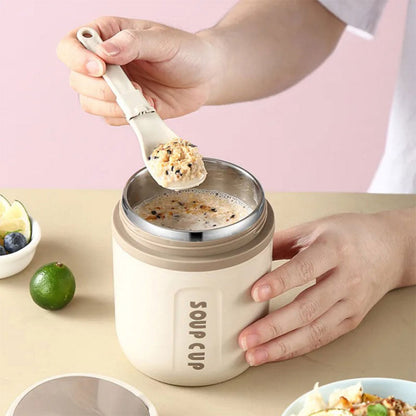 Boîte à Déjeuner Portable pour Soupes avec Sac Isotherme – علبة طعام محمولة تنزوت