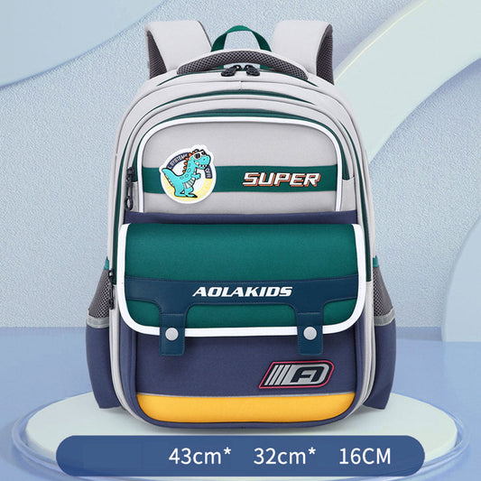 Sac à Dos Enfant Space Design Ludique Multi-Poches Gris – حقيبة مدرسية للأطفال لون رمادي تنزوت