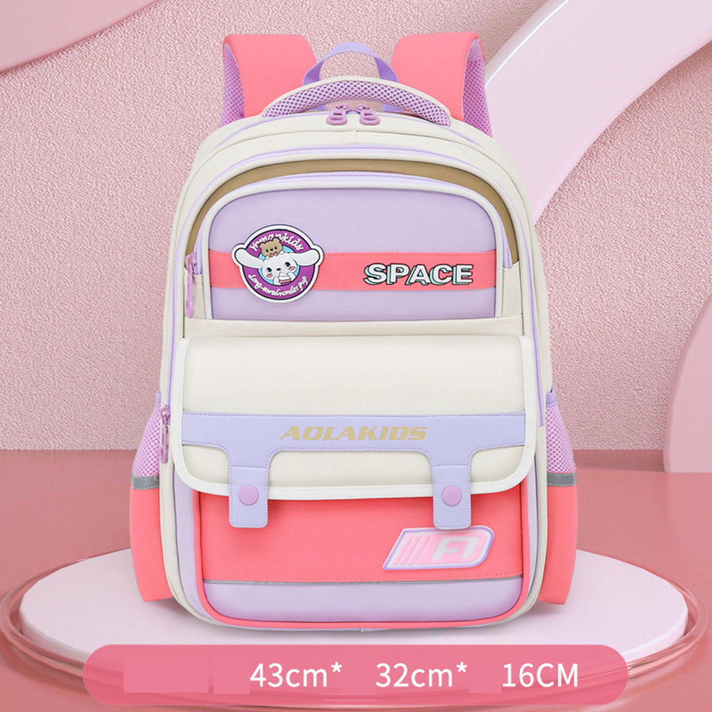 Sac à Dos Enfant Space Design Ludique Multi-Poches Rose – حقيبة مدرسية للأطفال لون وردي