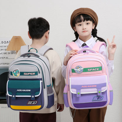 Sac à Dos Enfant Space Design Ludique Multi-Poches Rose – حقيبة مدرسية للأطفال لون وردي