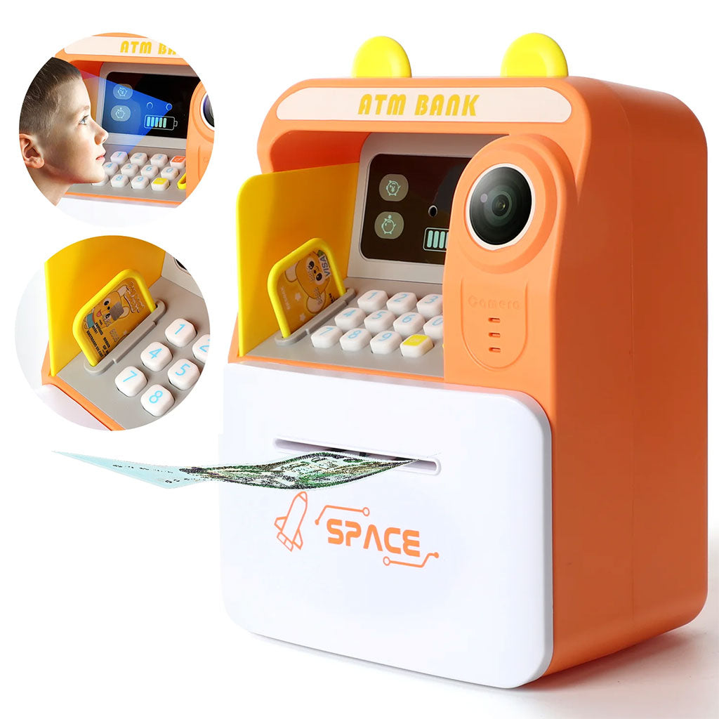 Tirelire avec carte bancaire personnelle pour enfants – حصالة أموال للأطفال تنزوت