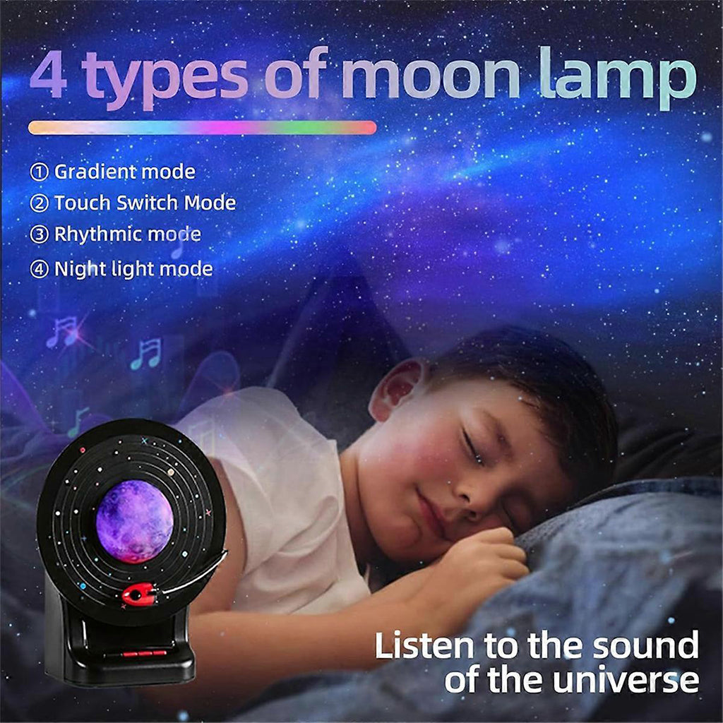 Haut Parleur Bluetooth avec lampe lunaire LED 3D à 7 couleurs réglables – مكبر صوت بلوتوث