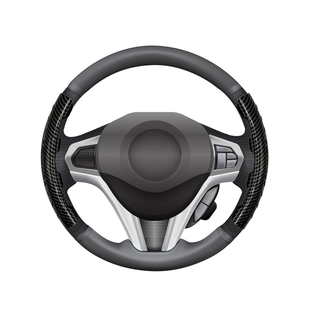 Couvre Volant Universel en Carbon Fiber 2Pcs