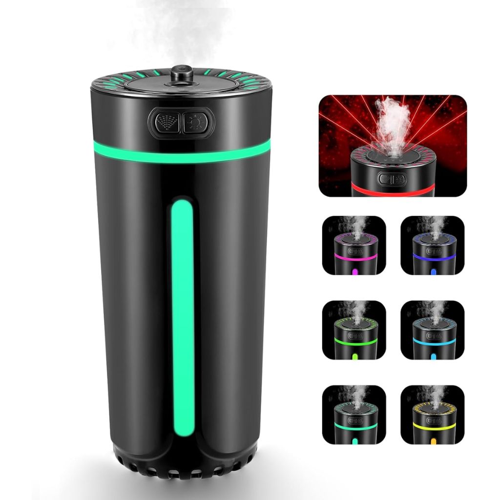 Humidificateur d'Air Ultrasonique Portable Rechargeable avec Lampe Ciel Étoilé 3en1 – مرطب جو قابل لإعادة الشحن