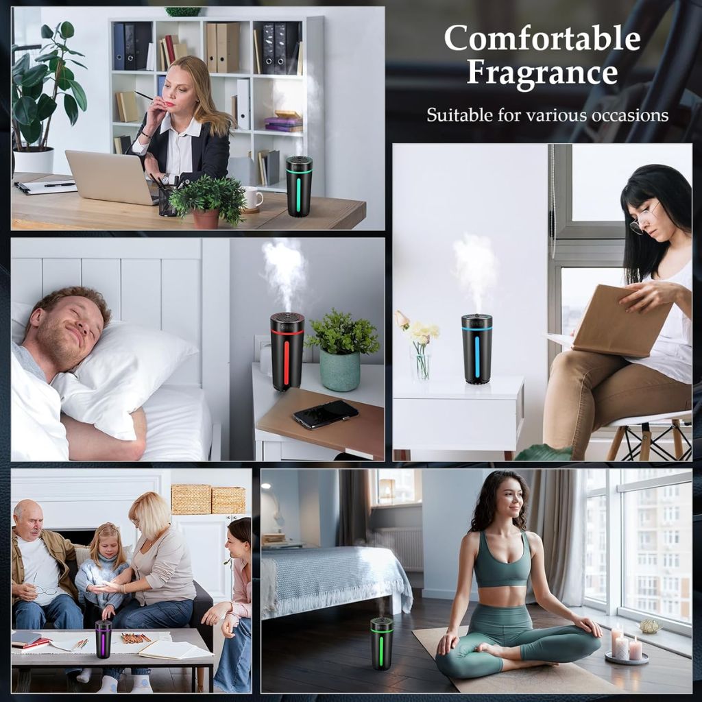 Humidificateur d'Air Ultrasonique Portable Rechargeable avec Lampe Ciel Étoilé 3en1 – مرطب جو قابل لإعادة الشحن