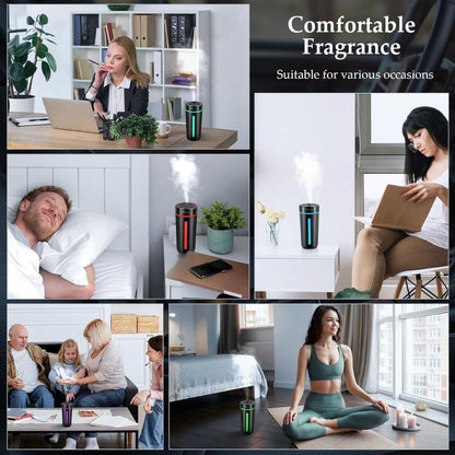Humidificateur d'Air Ultrasonique Portable Rechargeable avec Lampe Ciel Étoilé 3en1 – مرطب جو قابل لإعادة الشحن