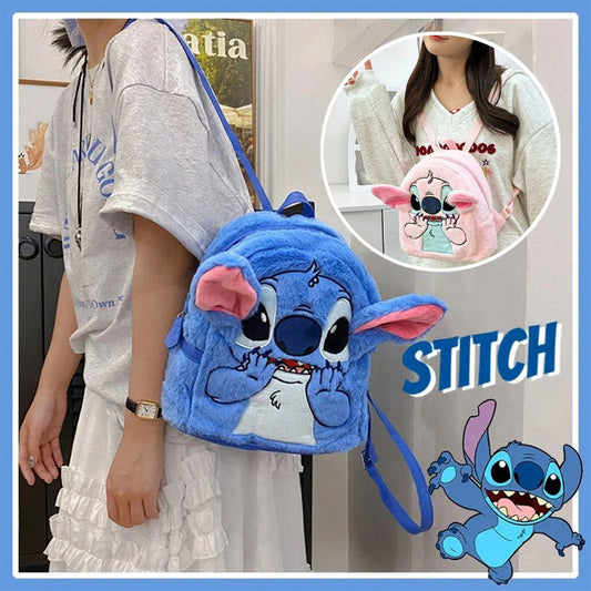 Mini Sac à dos en Peluche Dessin Animé Stitch Kawaii – محفظة ظهر مصغرة تنزوت