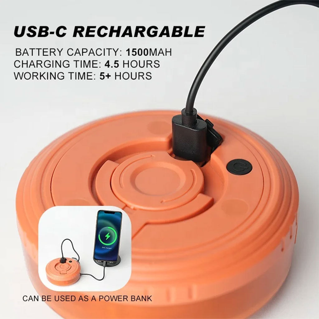 Lumière de camping LED multifonctionnelle, chargeur USB, chaîne d'atmosphère colorée