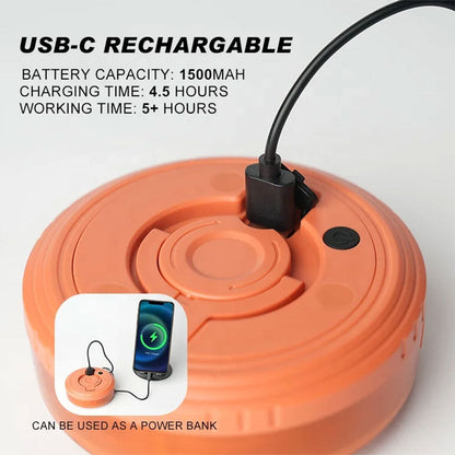 Lumière de camping LED multifonctionnelle, chargeur USB, chaîne d'atmosphère colorée