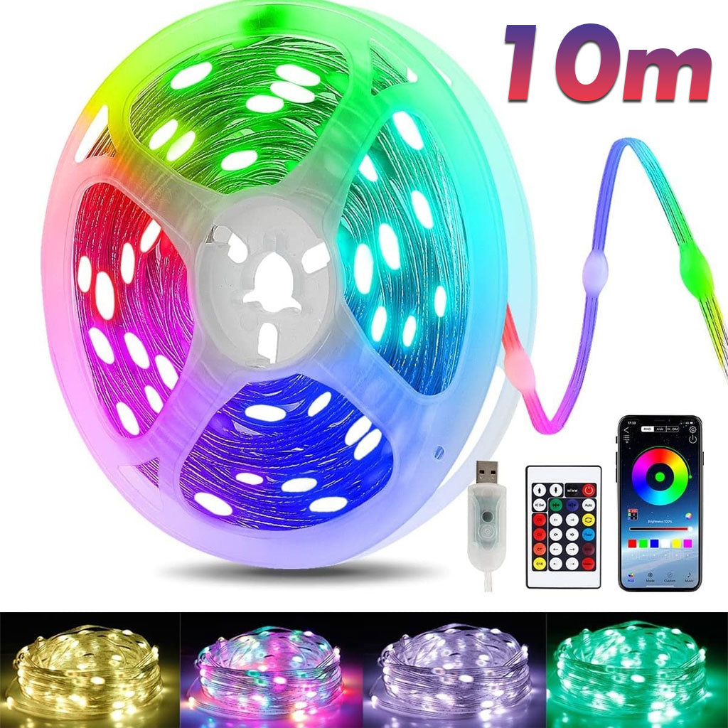 App Smart LED RGB 10m Bluetooth/Musique Contrôle IP 65 étanche - تنزوت