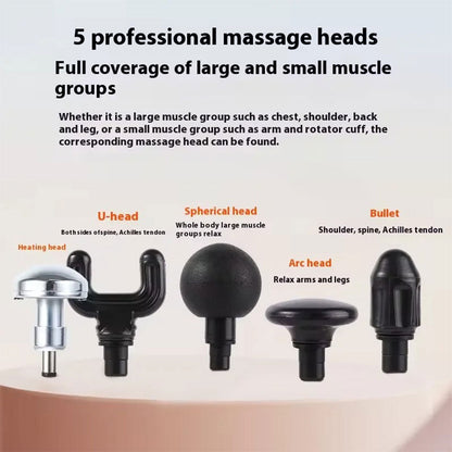 Appareil de Massage Rechargeable Portatif avec 5 Têtes Interchangeables – جهاز تدليك محمول قابل للتثبيت