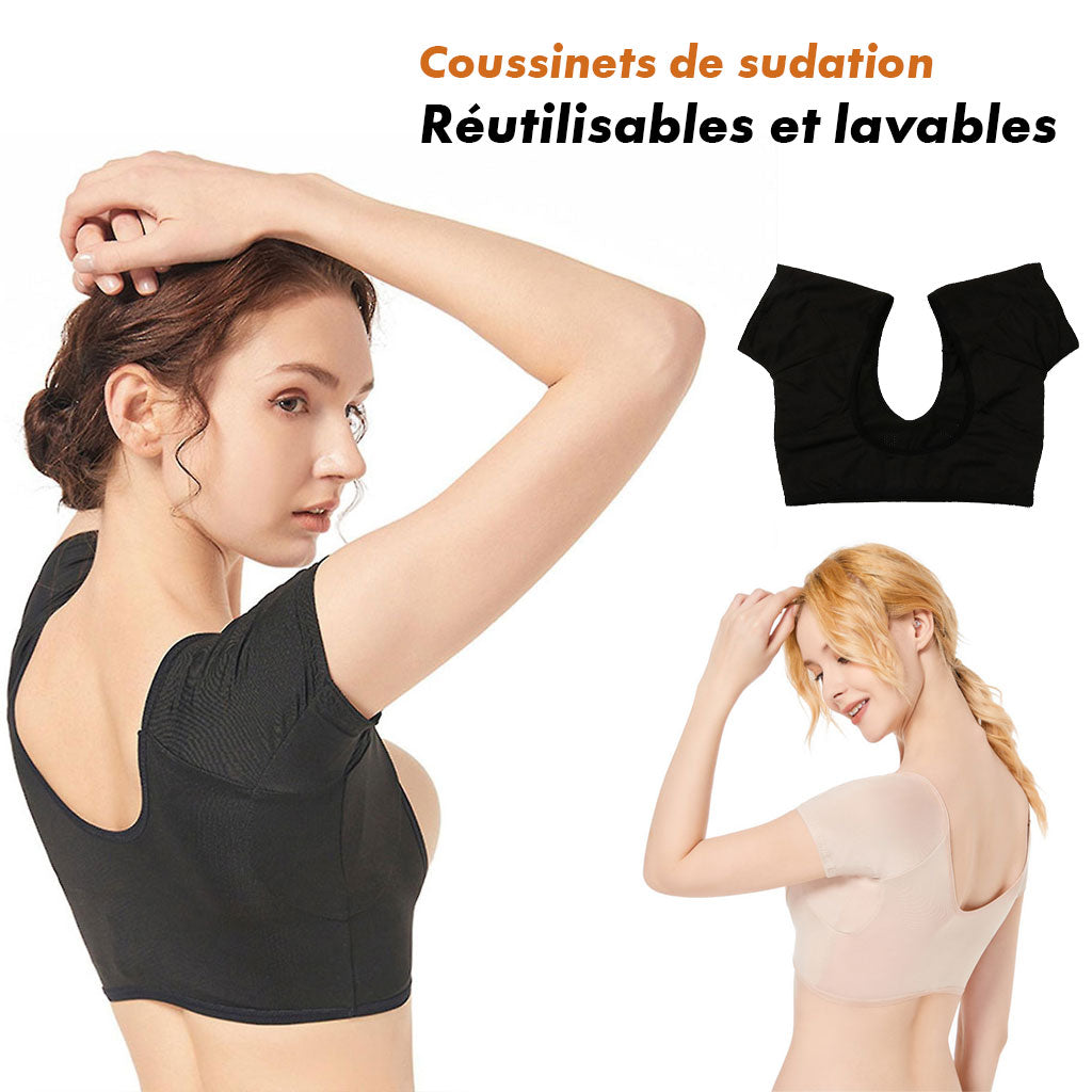 Coussinets de sudation en forme de t-shirt Réutilisables et lavables Pour les aisselles - وسادات عرق على شكل قميص قابلة لإعادة الاستخدام تنزوت