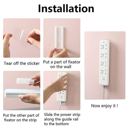 Ensemble de Support Mural sans Poinçon Auto-Adhésif 4PCS