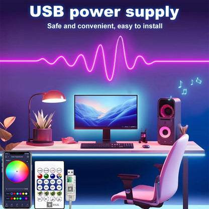 Bande lumineuse néon RGB 3M Flexible et étanche avec télécommande APP Control