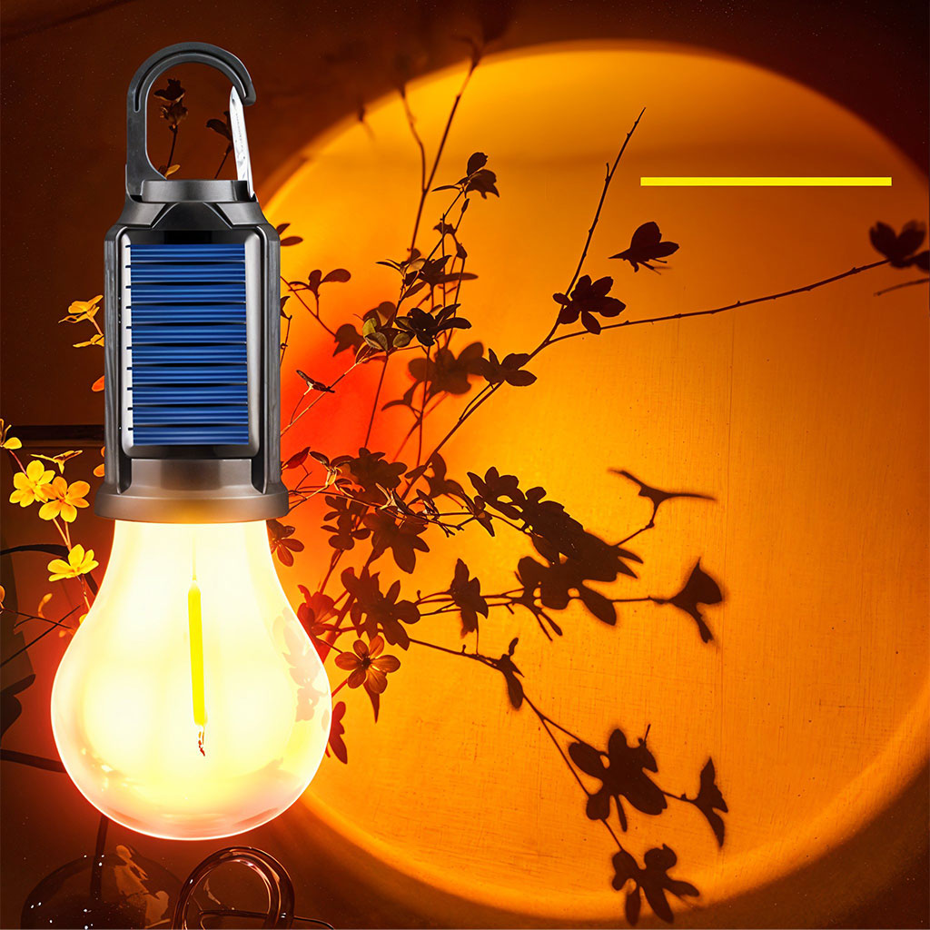 Pack X2 Lampe de Camping Solaire étanche et Rechargeable 3 modes d’éclairage T01-B – مصباح محمول بالطاقة الشمسية