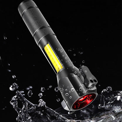 Lampe de poche rechargeable à LED avec brise vitre intégré - 300 Lumens - تنزوت