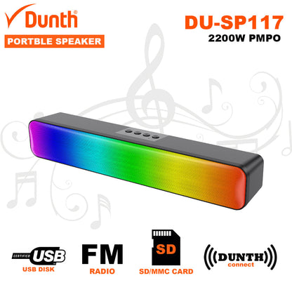 Ampli à batterie bluetooth haut parleur de haute qualité 2200W DUNTH DU-SP117 - تنزوت