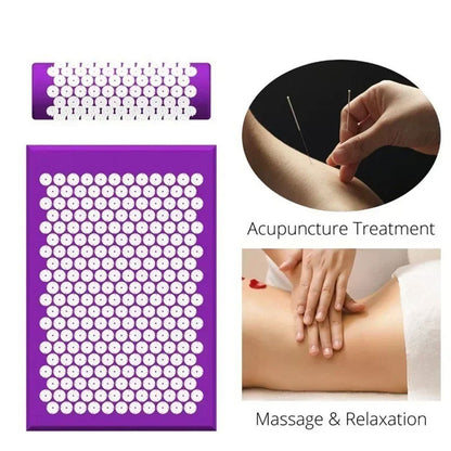 Coussin et Tapis Massage en Polymère d’acupression avec Sac de Rangement – بساط تدليك مع وسادة وحقيبة متنقلة
