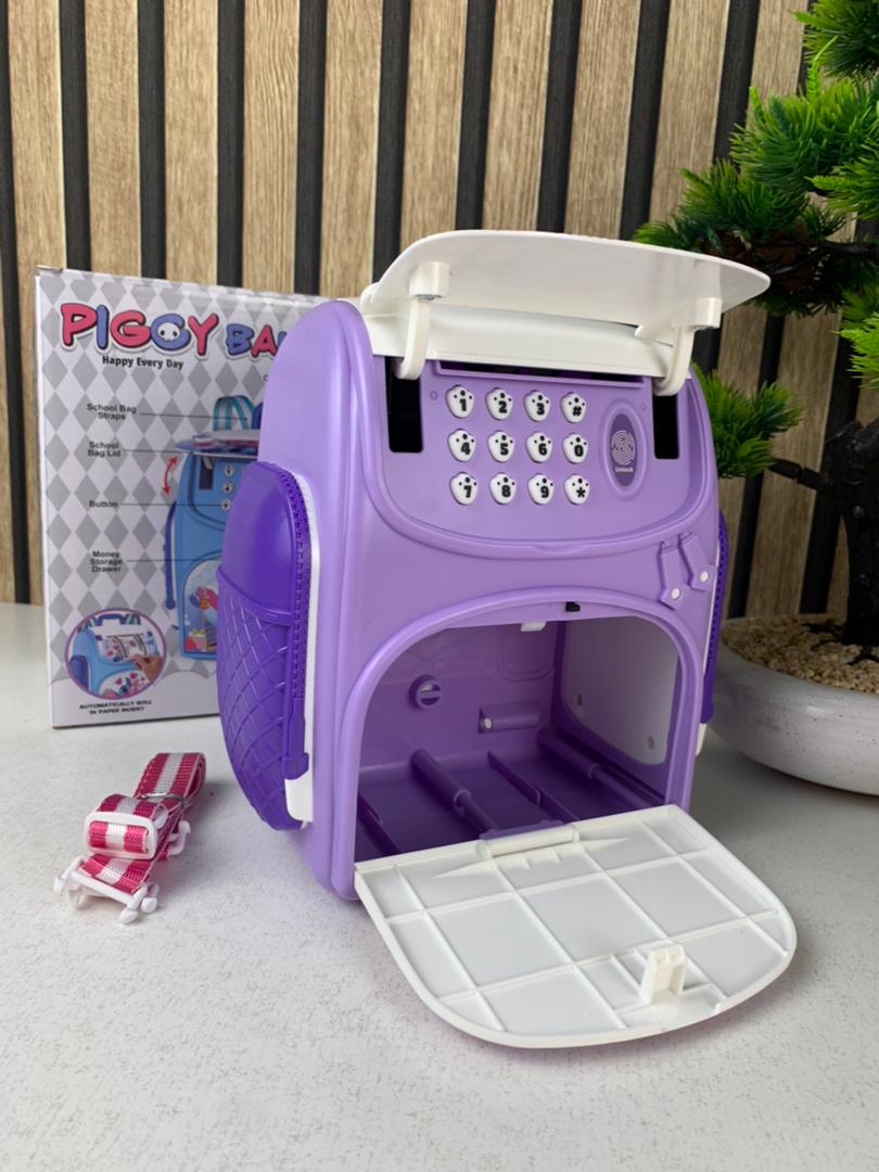 Tirelire Intelligente pour Enfants en forme de sac à dos Avec verrouillage par empreinte digitale – حصالة النقود الذكية على شكل حقيبة ظهر عصرية تجمع بين المرح والأمان