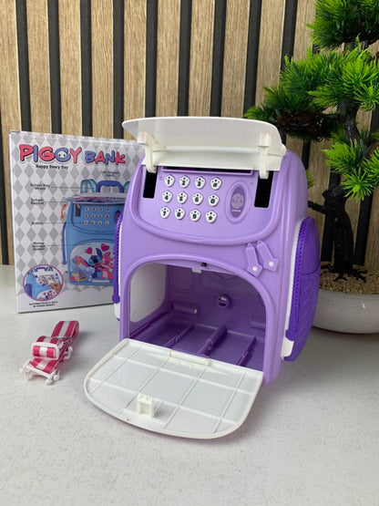 Tirelire Intelligente pour Enfants en forme de sac à dos Avec verrouillage par empreinte digitale – حصالة النقود الذكية على شكل حقيبة ظهر عصرية تجمع بين المرح والأمان